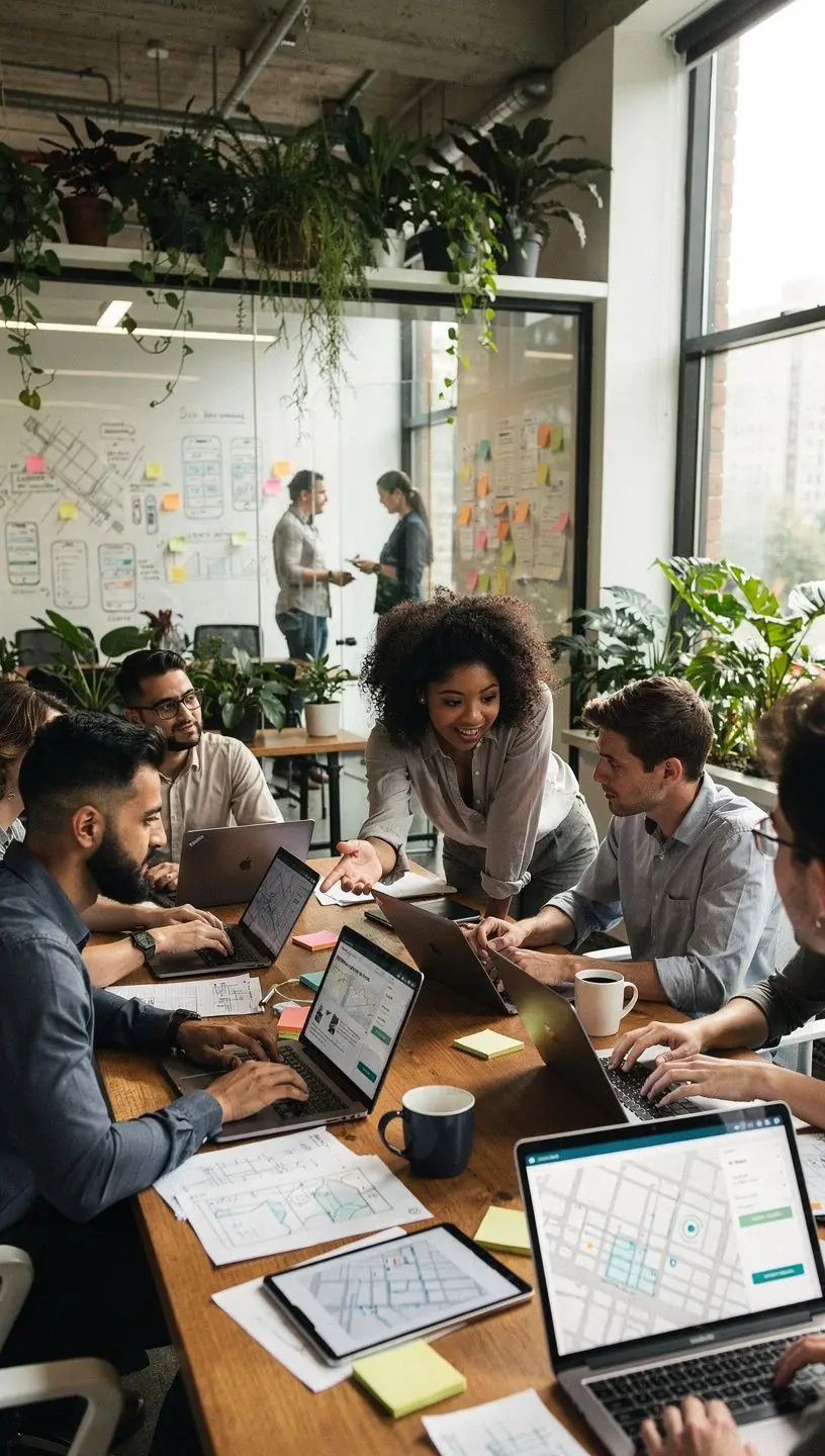 Professional business team collaboration and digital innovation